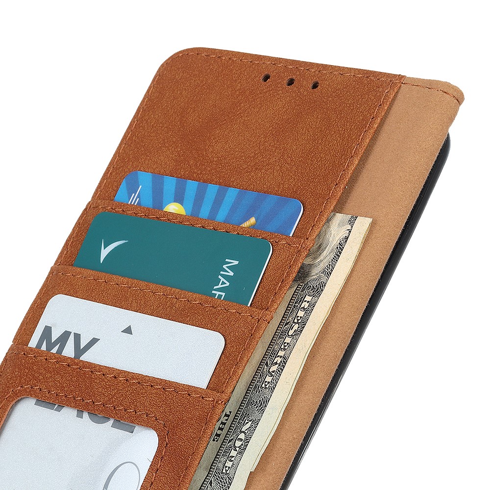 KHAZNEH KHAZNEH Motorola Moto E20 / E40 Fodral Split Läder Brun