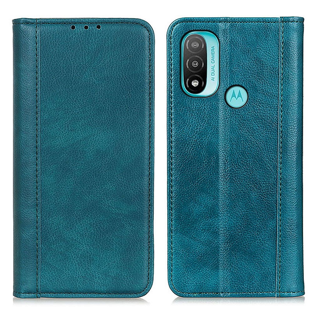  Motorola Moto E20 / E40 Fodral Flip Split Läder Grön