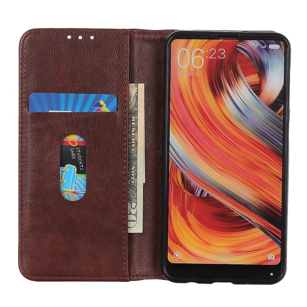  Motorola Moto E20 / E40 Fodral Flip Split Läder Brun