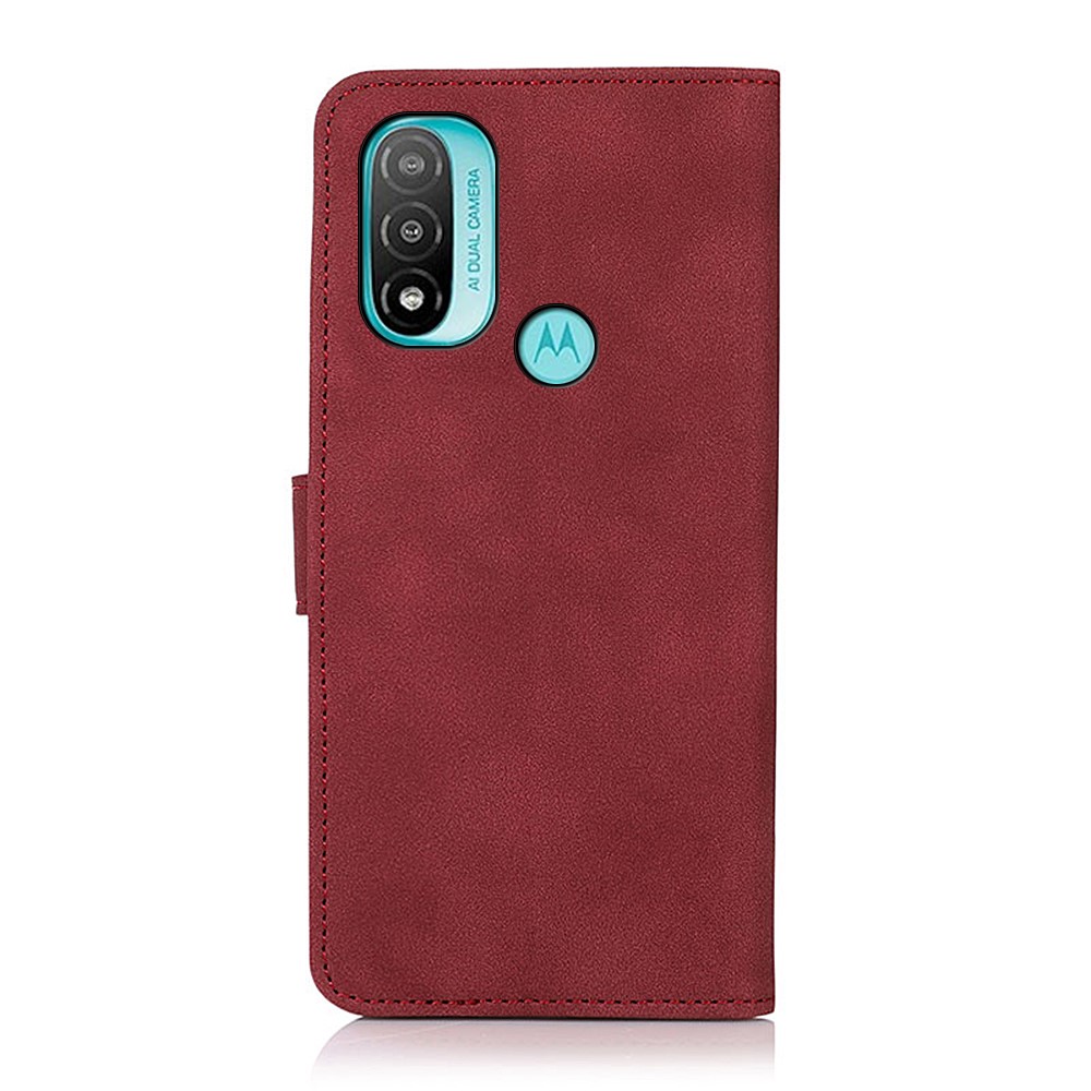 KHAZNEH KHAZNEH Motorola Moto E20 / E40 Fodral Retro Läder Röd