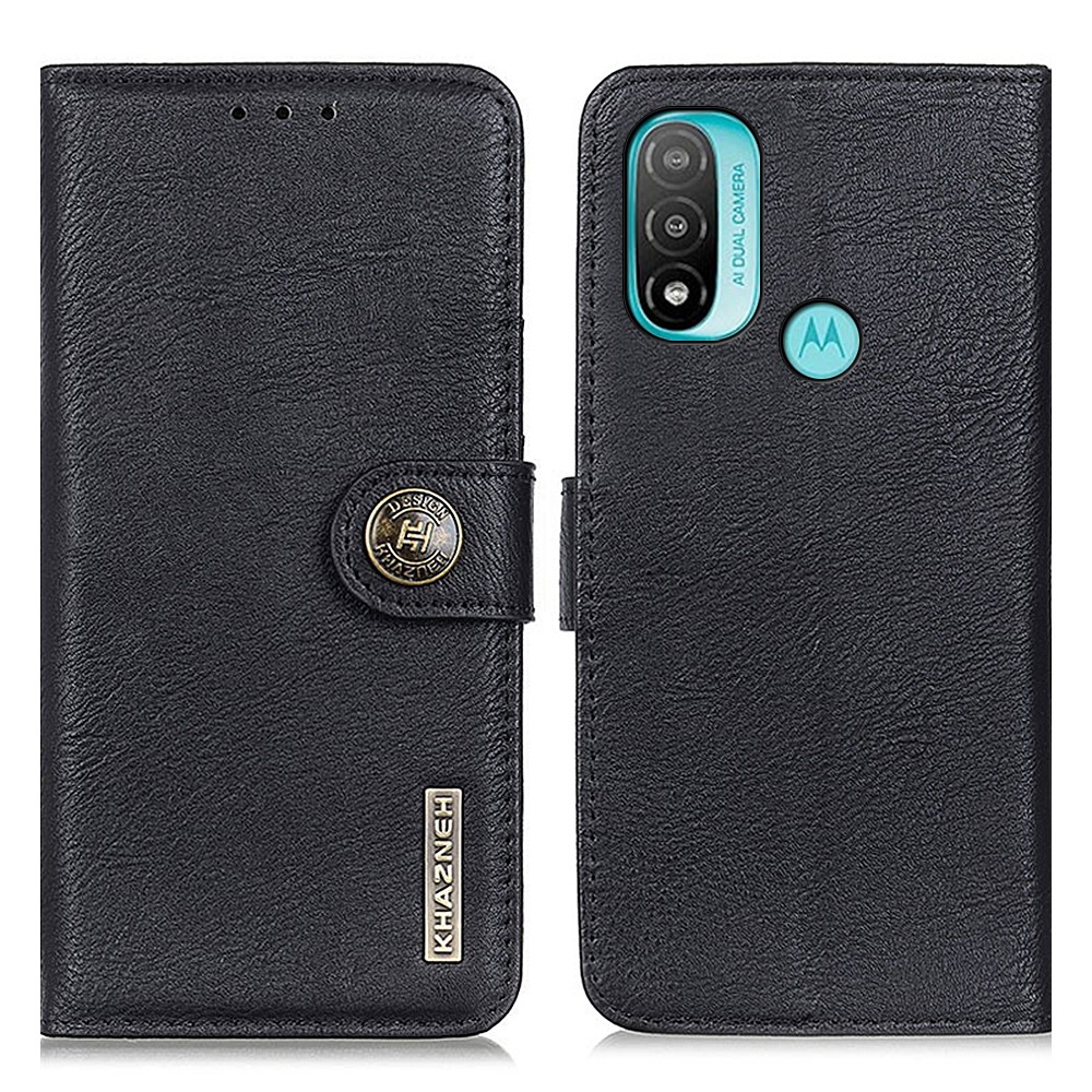 KHAZNEH KHAZNEH Motorola Moto E20 / E40 Fodral Läder Svart