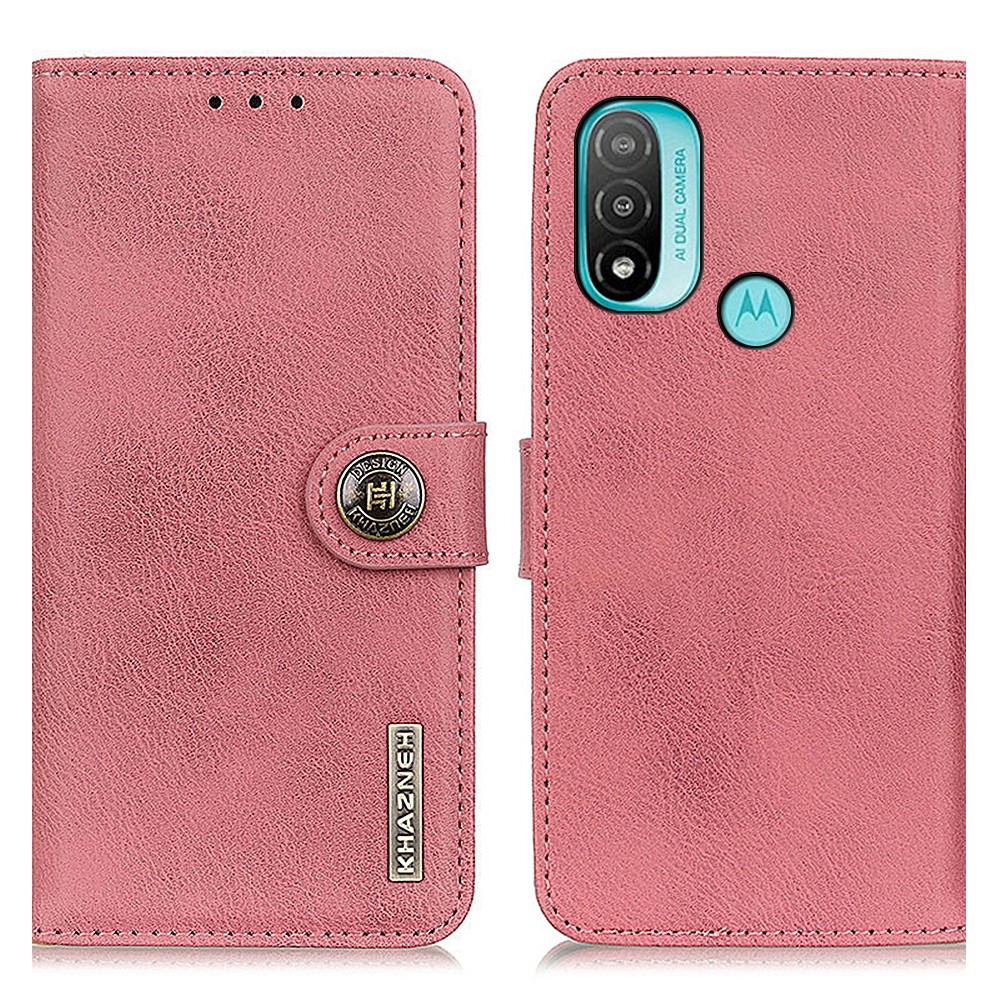 KHAZNEH KHAZNEH Motorola Moto E20 / E40 Fodral Läder Rosa