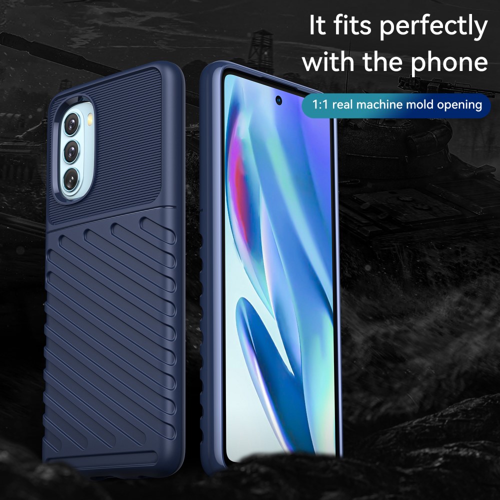  Motorola Moto G51 Skal Twill Textur Blå