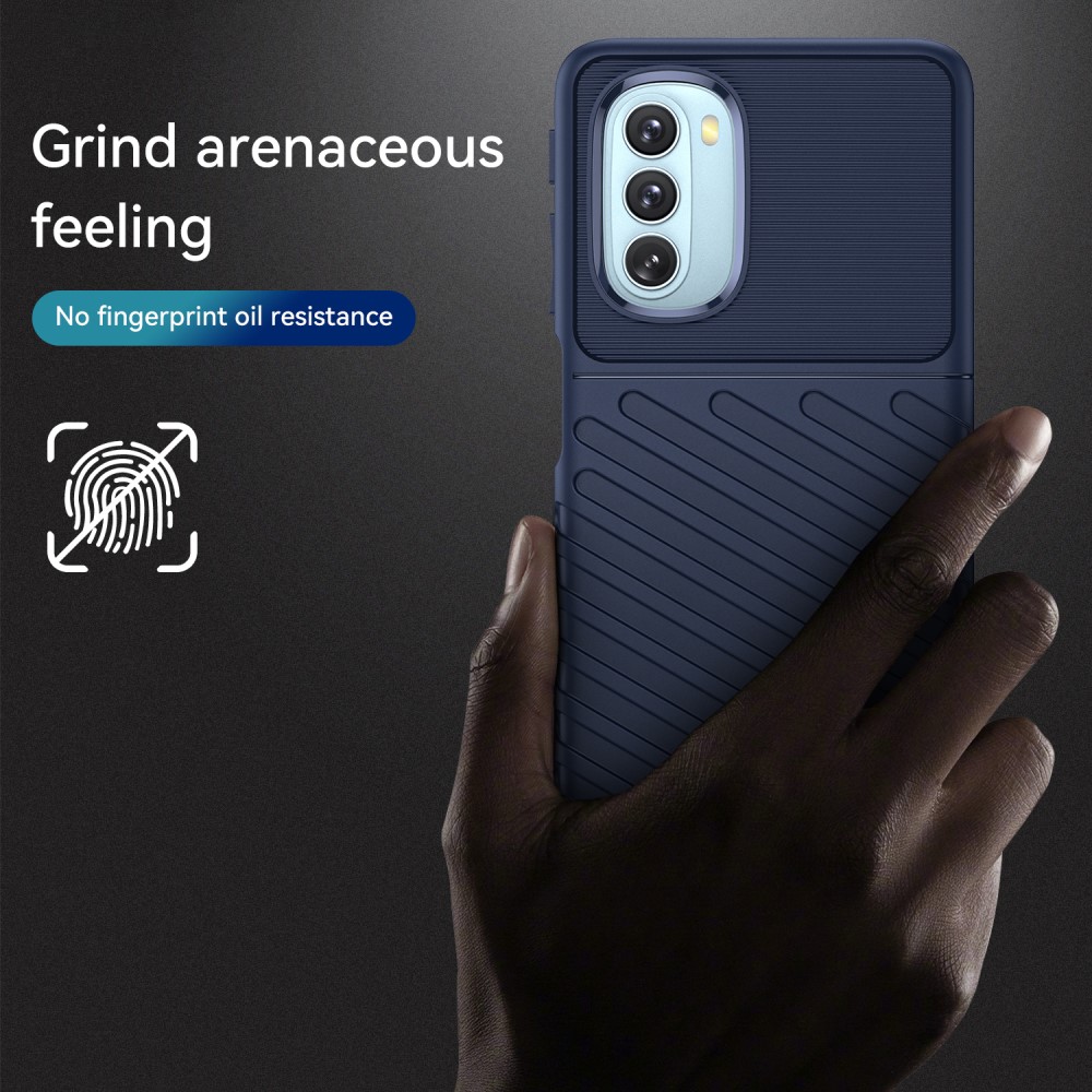  Motorola Moto G51 Skal Twill Textur Blå