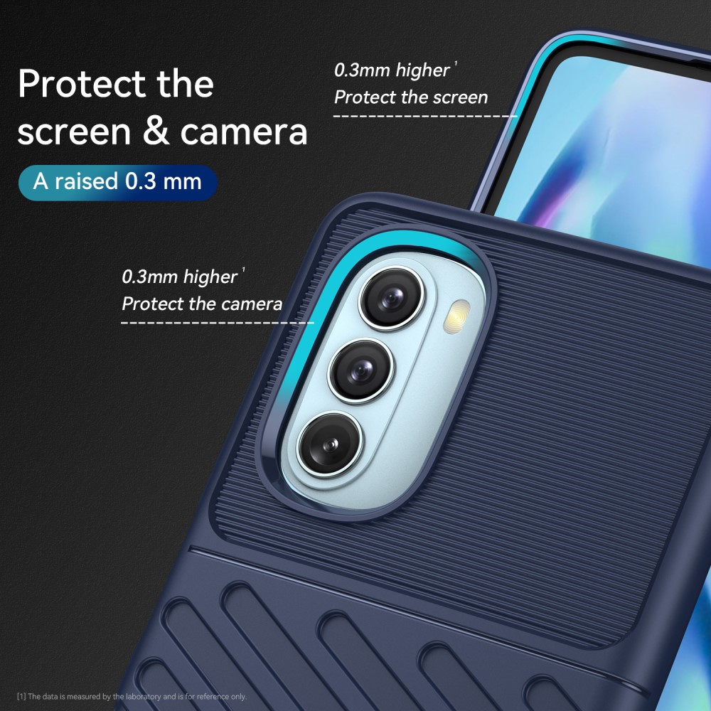  Motorola Moto G51 Skal Twill Textur Blå
