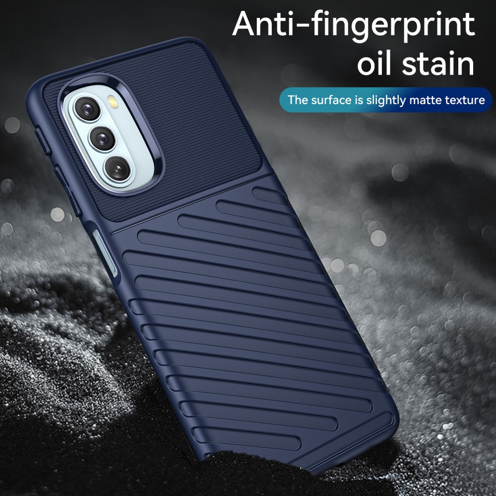 Motorola Moto G51 Skal Twill Textur Blå