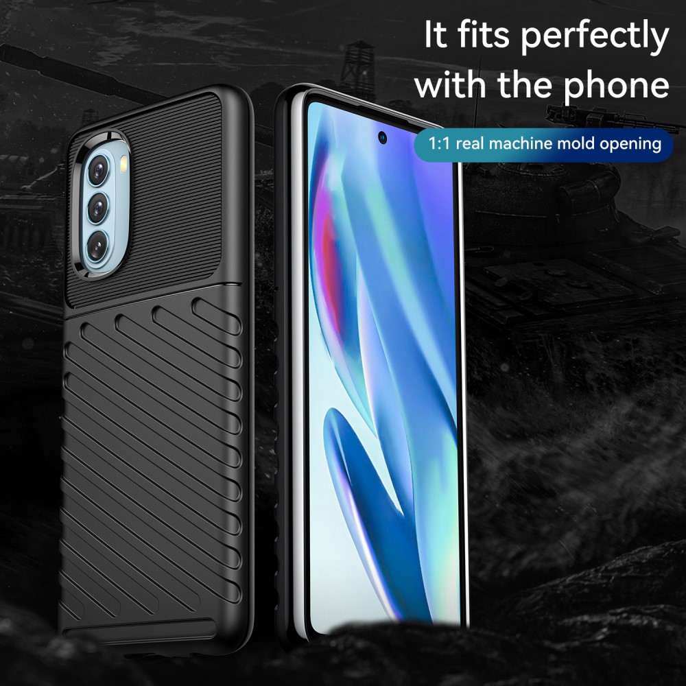  Motorola Moto G51 Skal Twill Textur Svart