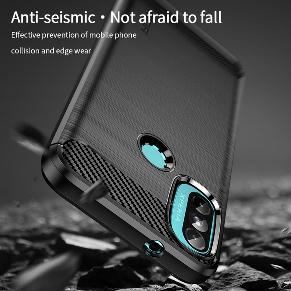 MOFI MOFI Motorola Moto E20 / E40 Skal Borstad Stål Textur Svart