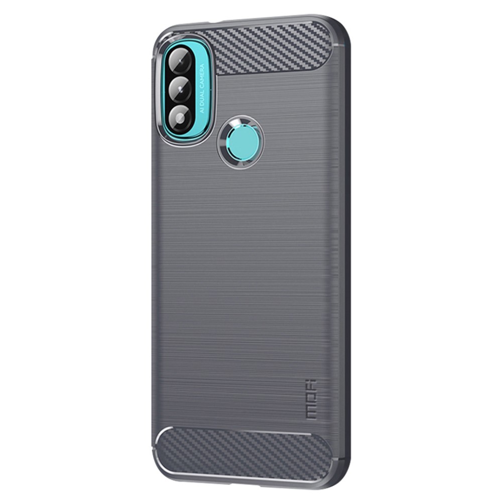 MOFI MOFI Motorola Moto E20 / E40 Skal Borstad Stål Textur Grå