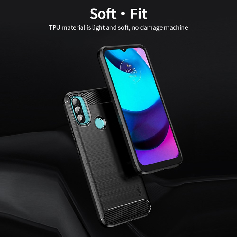 MOFI MOFI Motorola Moto E20 / E40 Skal Borstad Stål Textur Grå