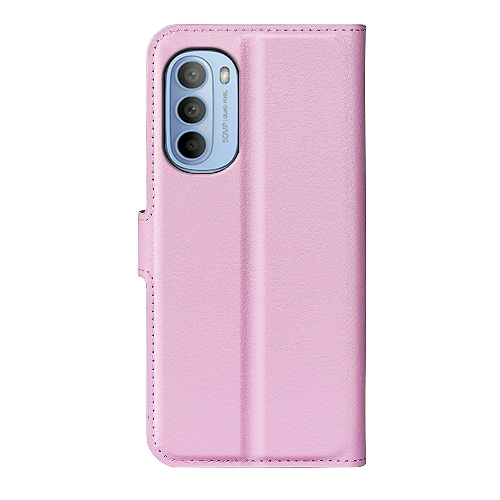  Motorola Moto G31 / G41 Fodral Litchi Textur Ljus Rosa