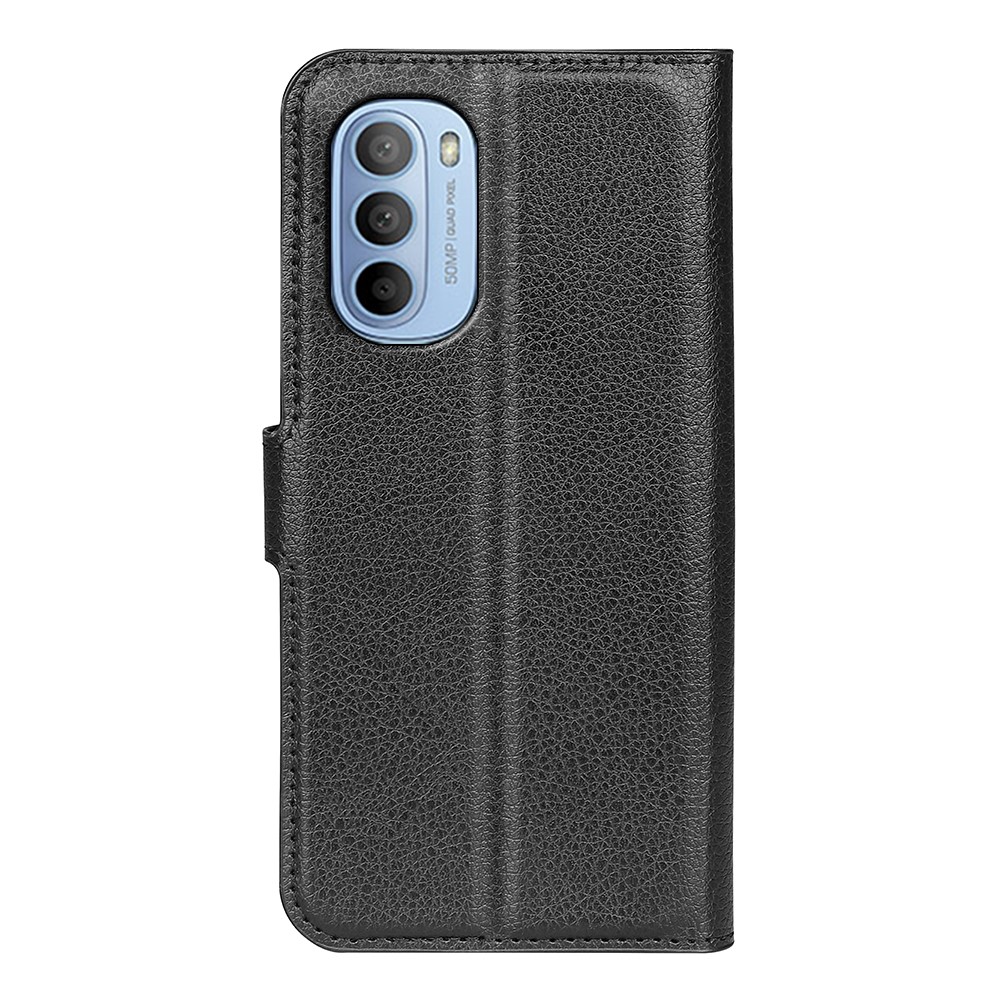  Motorola Moto G31 / G41 Fodral Litchi Textur Svart