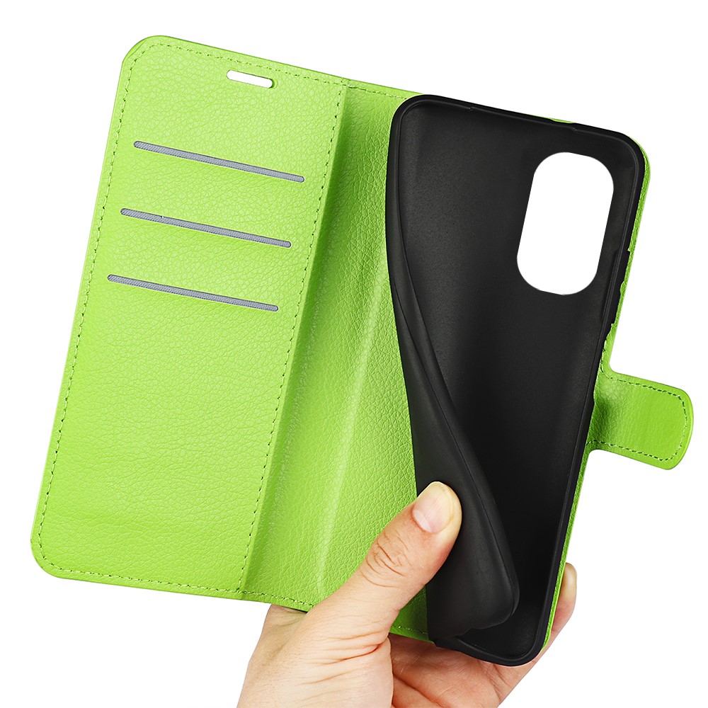  Motorola Moto G31 / G41 Fodral Litchi Textur Grön