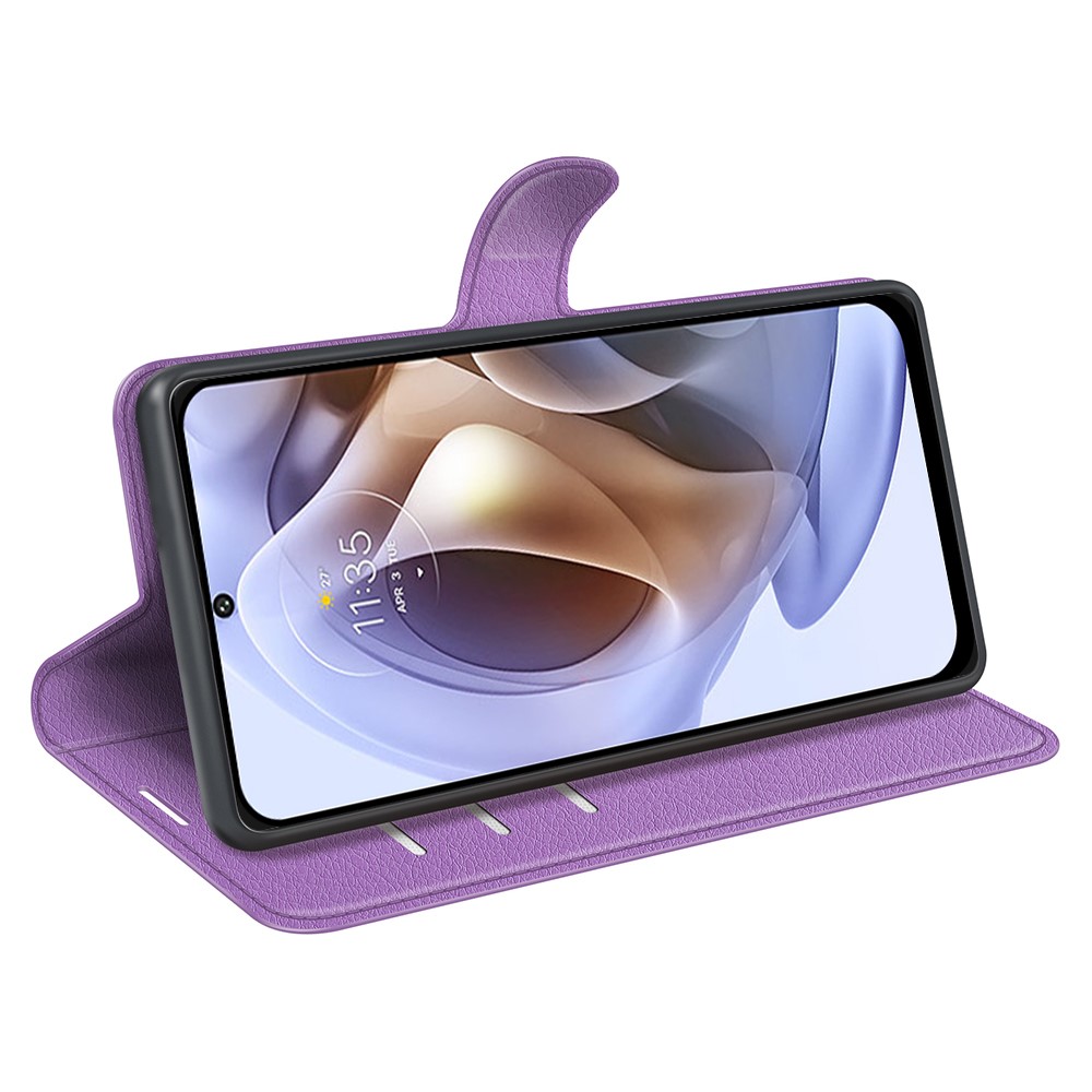  Motorola Moto G31 / G41 Fodral Litchi Textur Lila