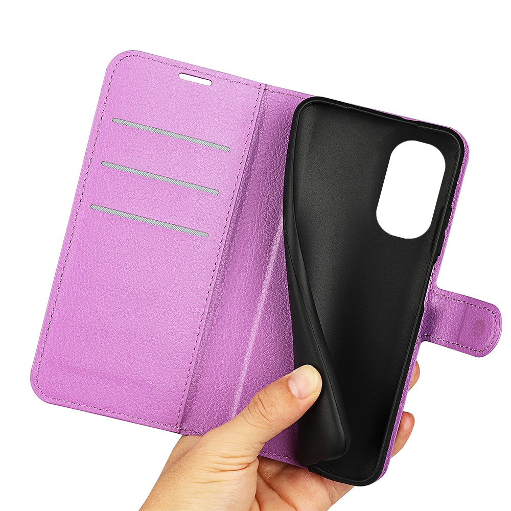  Motorola Moto G31 / G41 Fodral Litchi Textur Lila