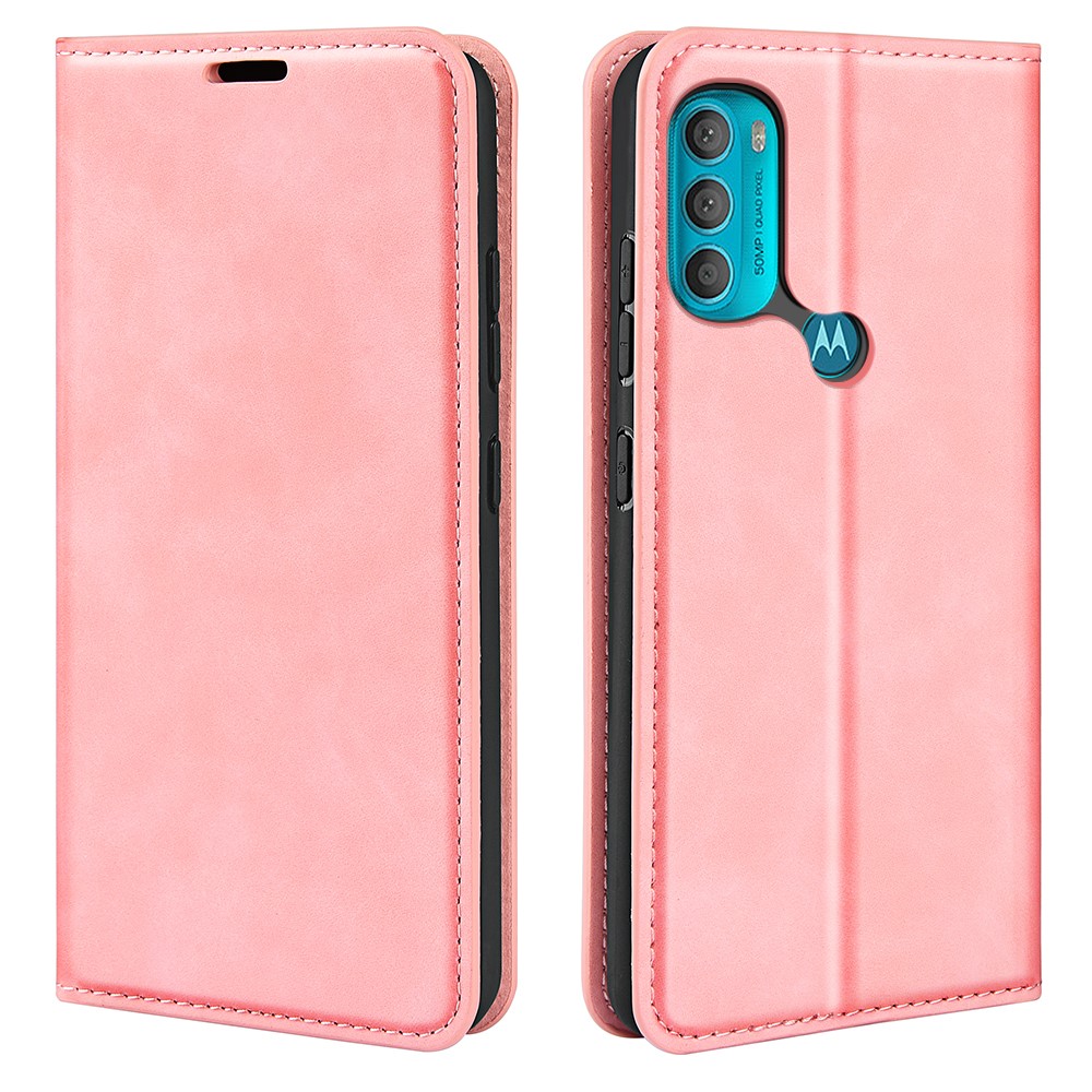  Motorola Moto G71 Fodral Flip Ljus Rosa