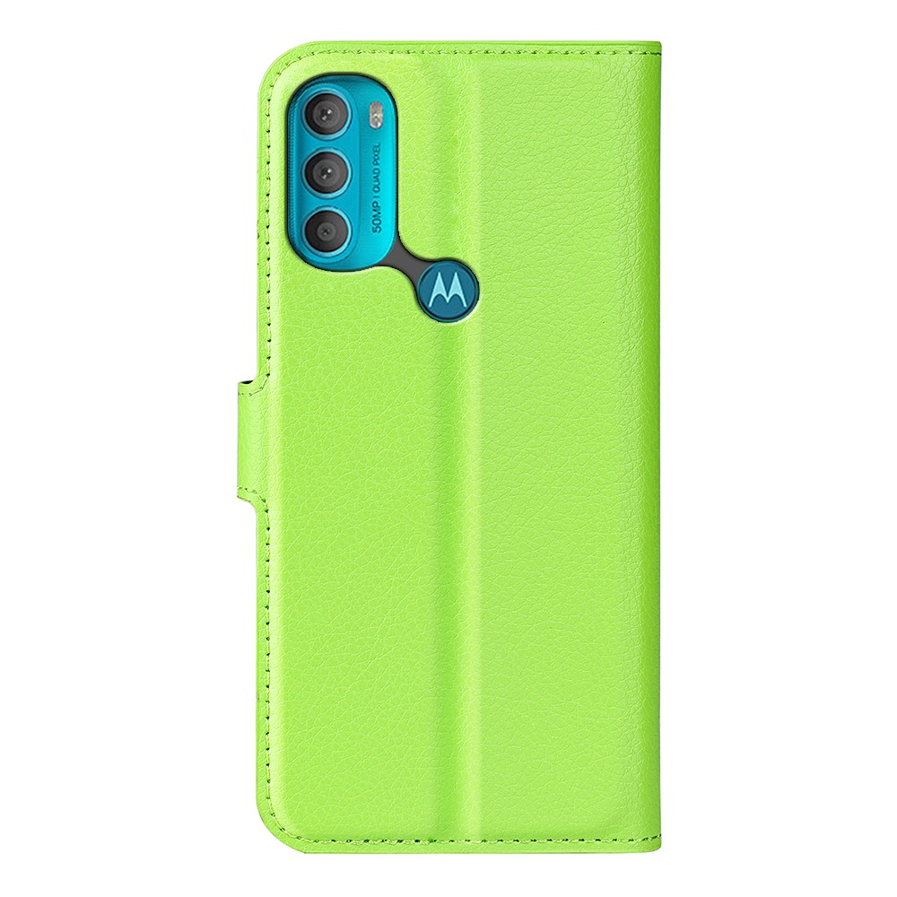  Motorola Moto G71 Fodral Litchi Textur Grön