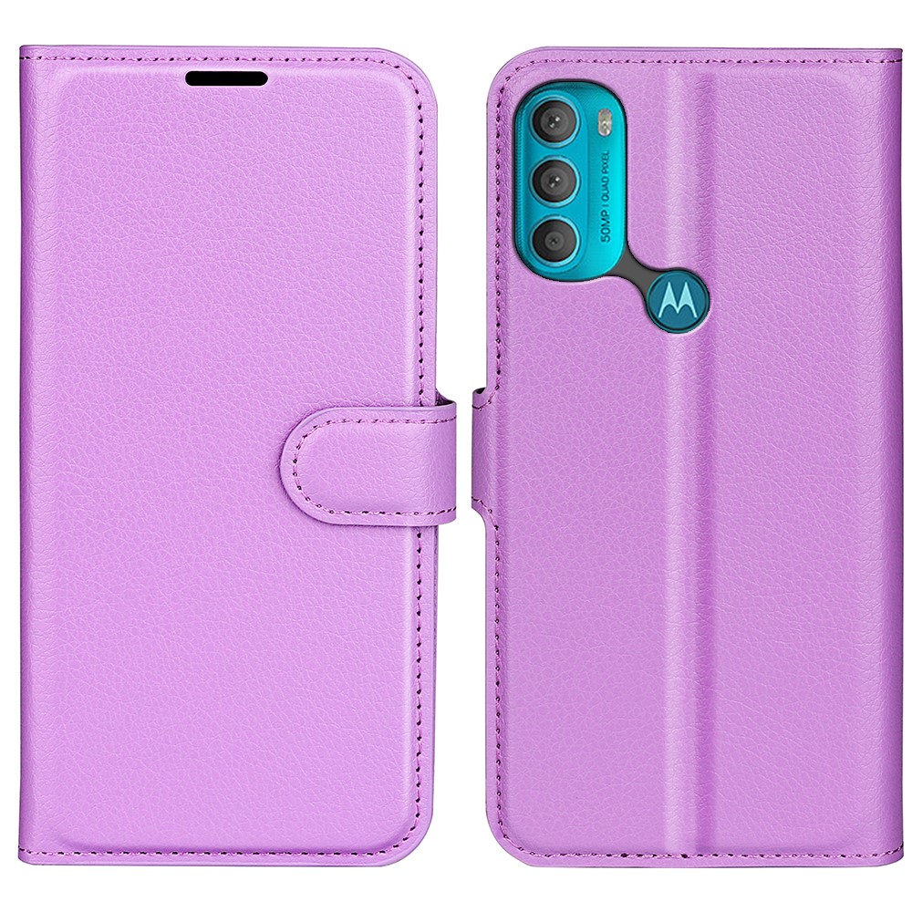  Motorola Moto G71 Fodral Litchi Textur Lila
