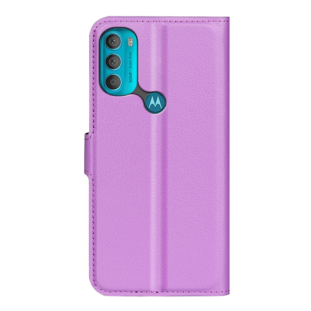  Motorola Moto G71 Fodral Litchi Textur Lila