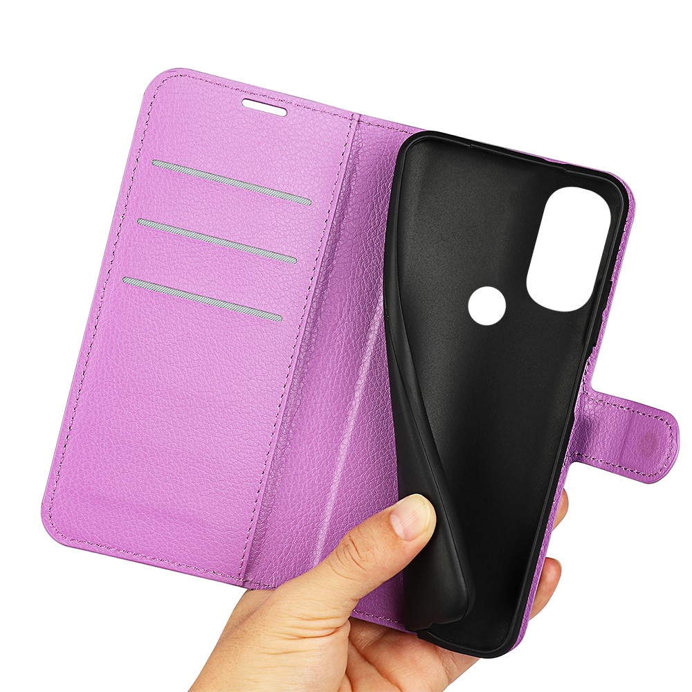  Motorola Moto G71 Fodral Litchi Textur Lila