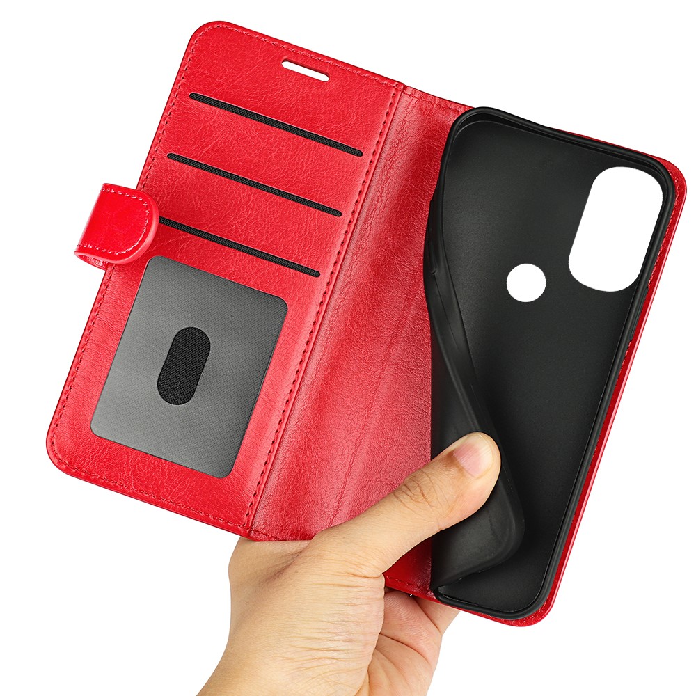  Motorola Moto G71 Fodral Crazy Horse Röd