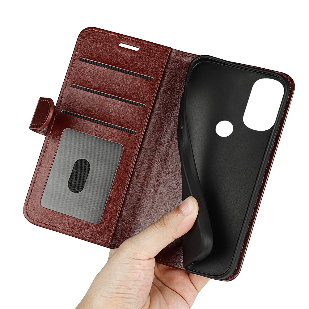  Motorola Moto G71 Fodral Crazy Horse Brun
