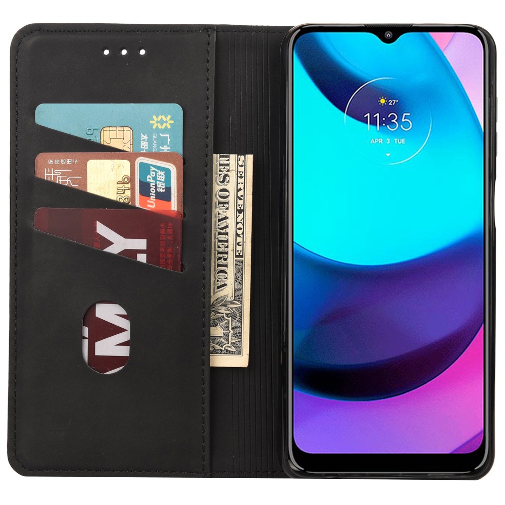  Motorola Moto E20 / E40 Fodral Flip Skin Touch Svart