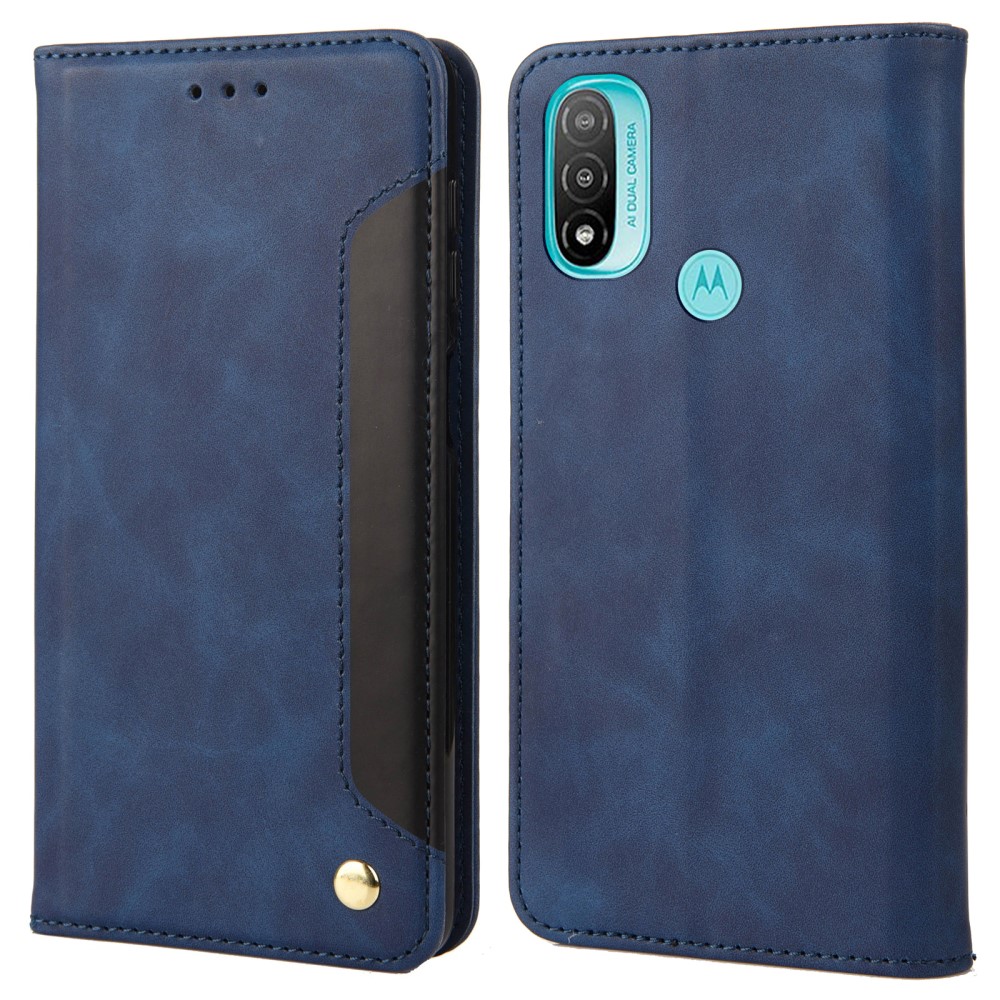  Motorola Moto E20 / E40 Fodral Flip Skin Touch Blå