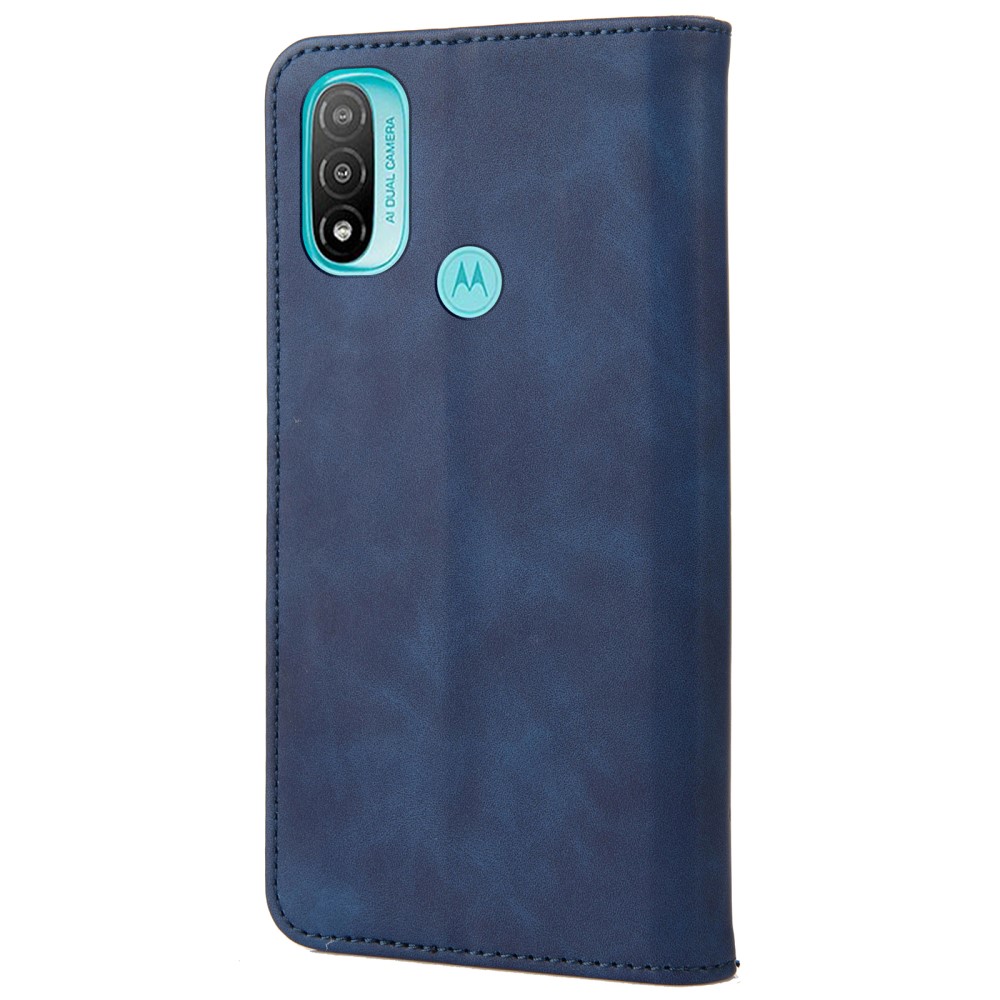  Motorola Moto E20 / E40 Fodral Flip Skin Touch Blå