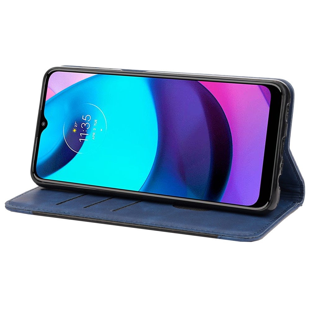  Motorola Moto E20 / E40 Fodral Flip Skin Touch Blå