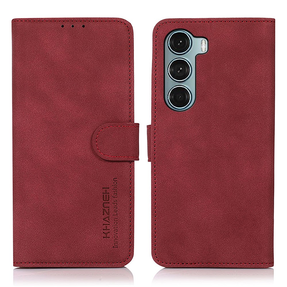 KHAZNEH KHAZNEH Motorola Moto G200 Fodral Retro Läder Röd