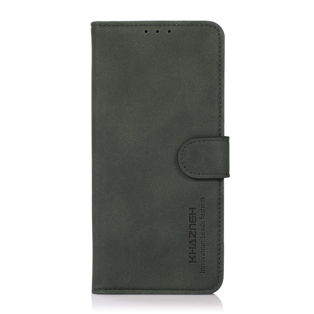 KHAZNEH KHAZNEH Motorola Moto G200 Fodral Retro Läder Grön