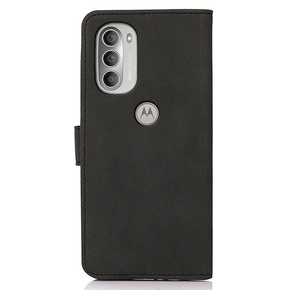 KHAZNEH KHAZNEH Motorola Moto G51 Fodral Retro Läder Svart