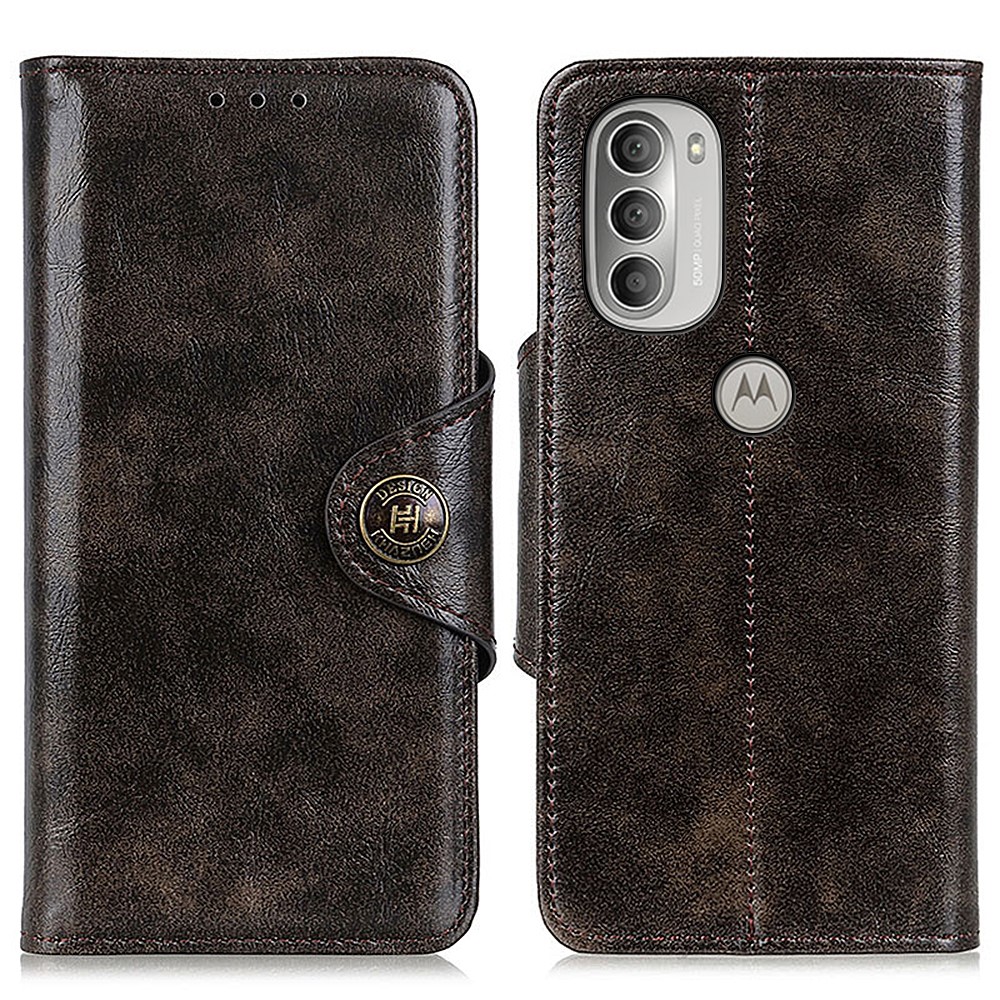 KHAZNEH KHAZNEH Motorola Moto G51 Fodral Retro Brun