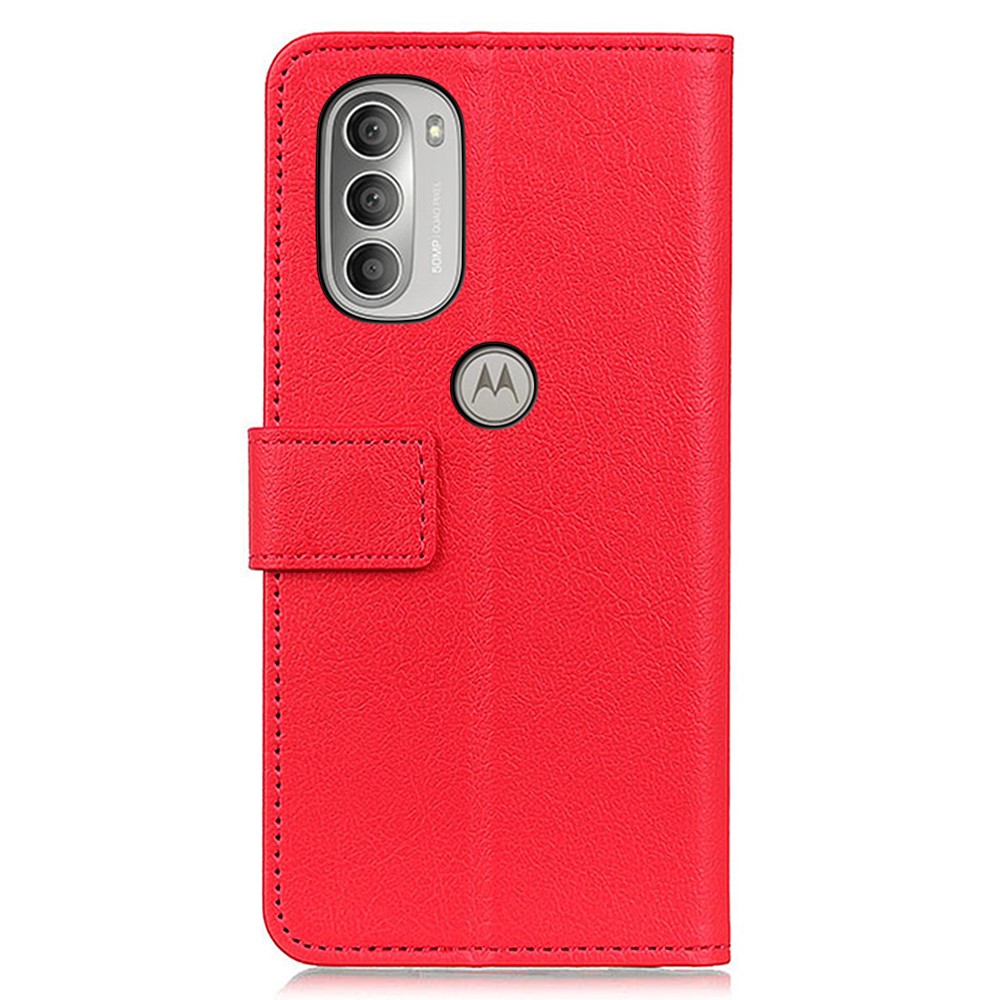  Motorola Moto G51 Fodral Läder Röd