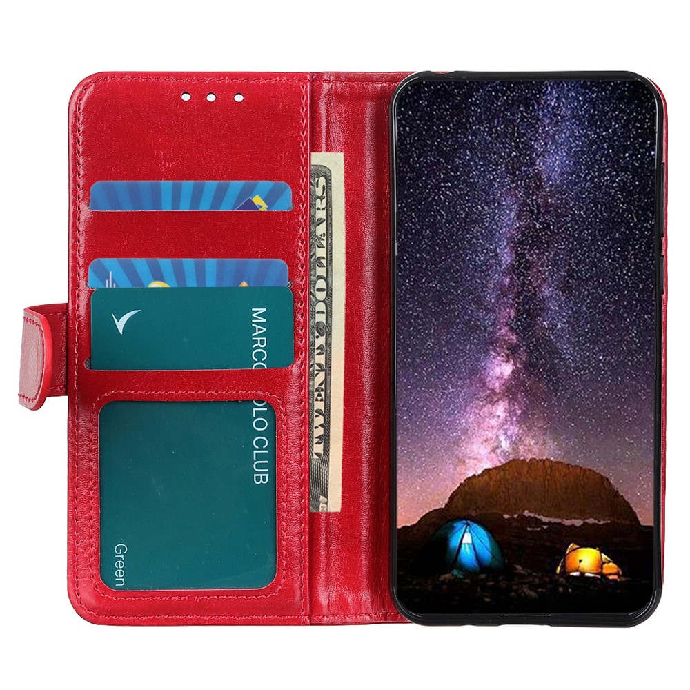  Motorola Moto G31 / G41 Fodral Retro Läder Röd