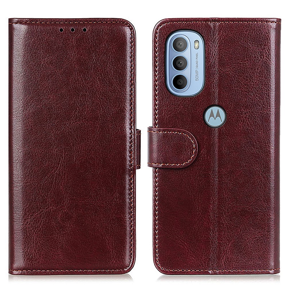  Motorola Moto G31 / G41 Fodral Retro Läder Brun