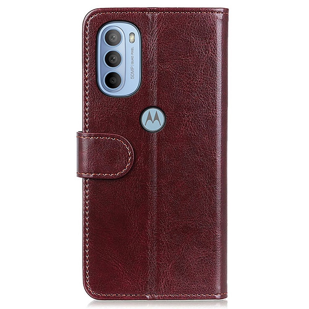  Motorola Moto G31 / G41 Fodral Retro Läder Brun