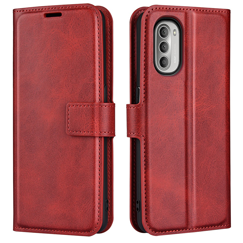  Motorola Moto G51 Fodral PU Läder Röd