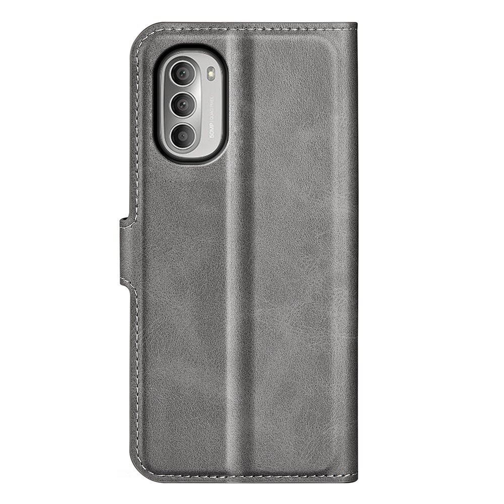  Motorola Moto G51 Fodral PU Läder Grå