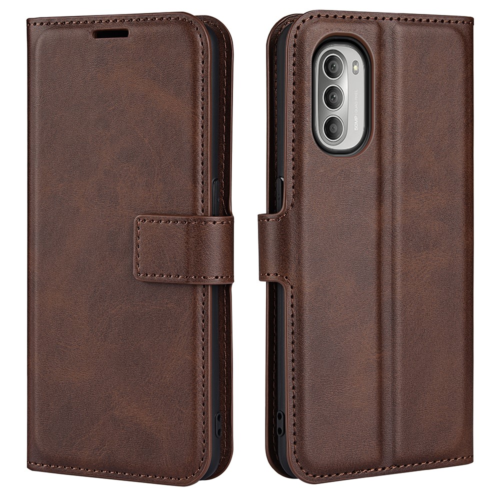  Motorola Moto G51 Fodral PU Läder Brun