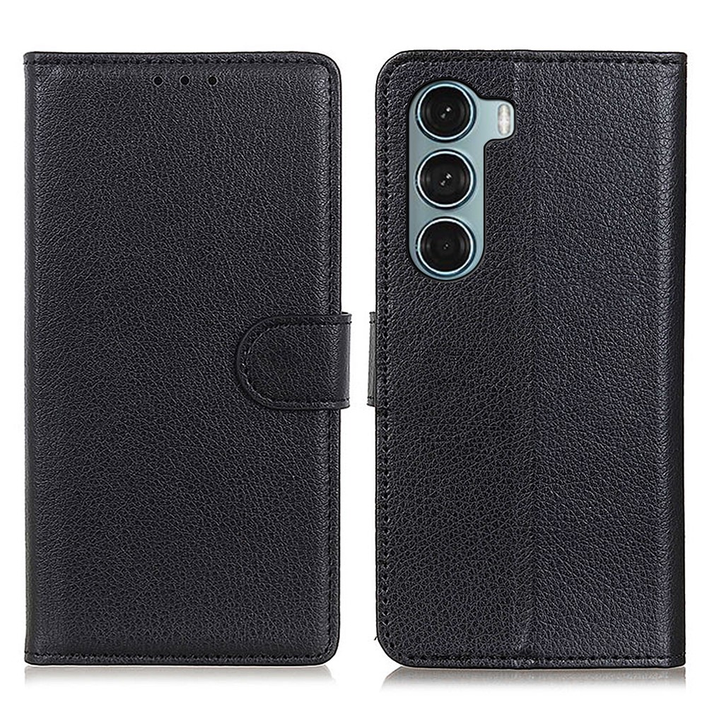  Motorola Moto G200 Fodral Litchi Läder Svart