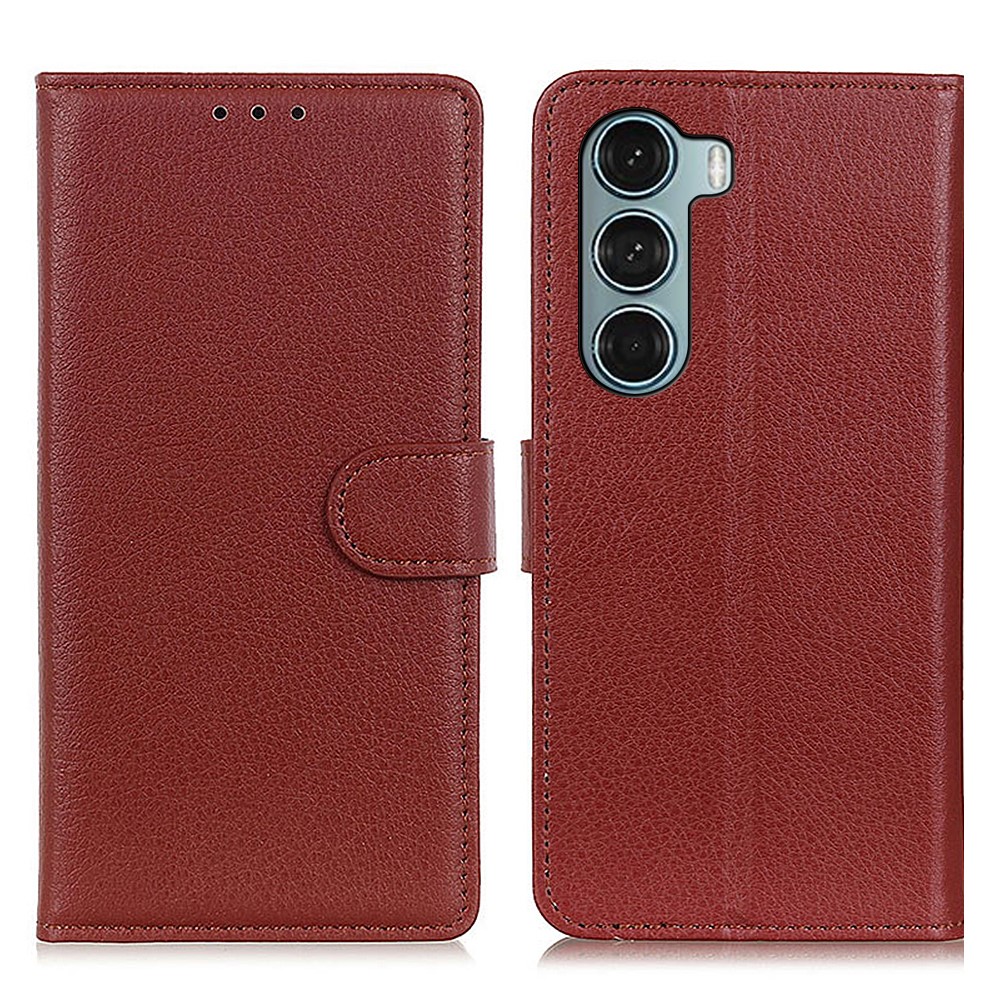  Motorola Moto G200 Fodral Litchi Läder Brun
