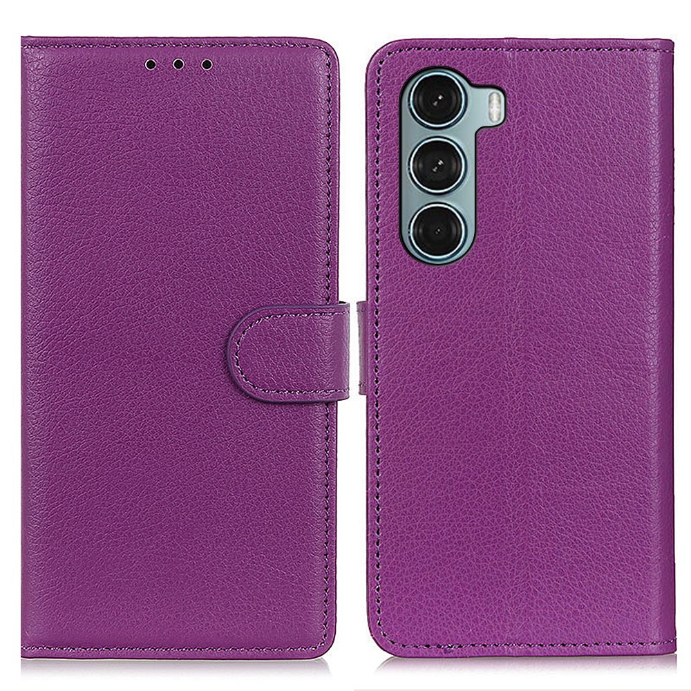  Motorola Moto G200 Fodral Litchi Läder Lila