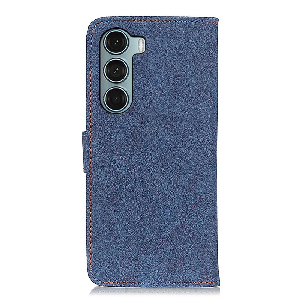 KHAZNEH KHAZNEH Motorola Moto G200 Fodral Vintage Split Läder Blå
