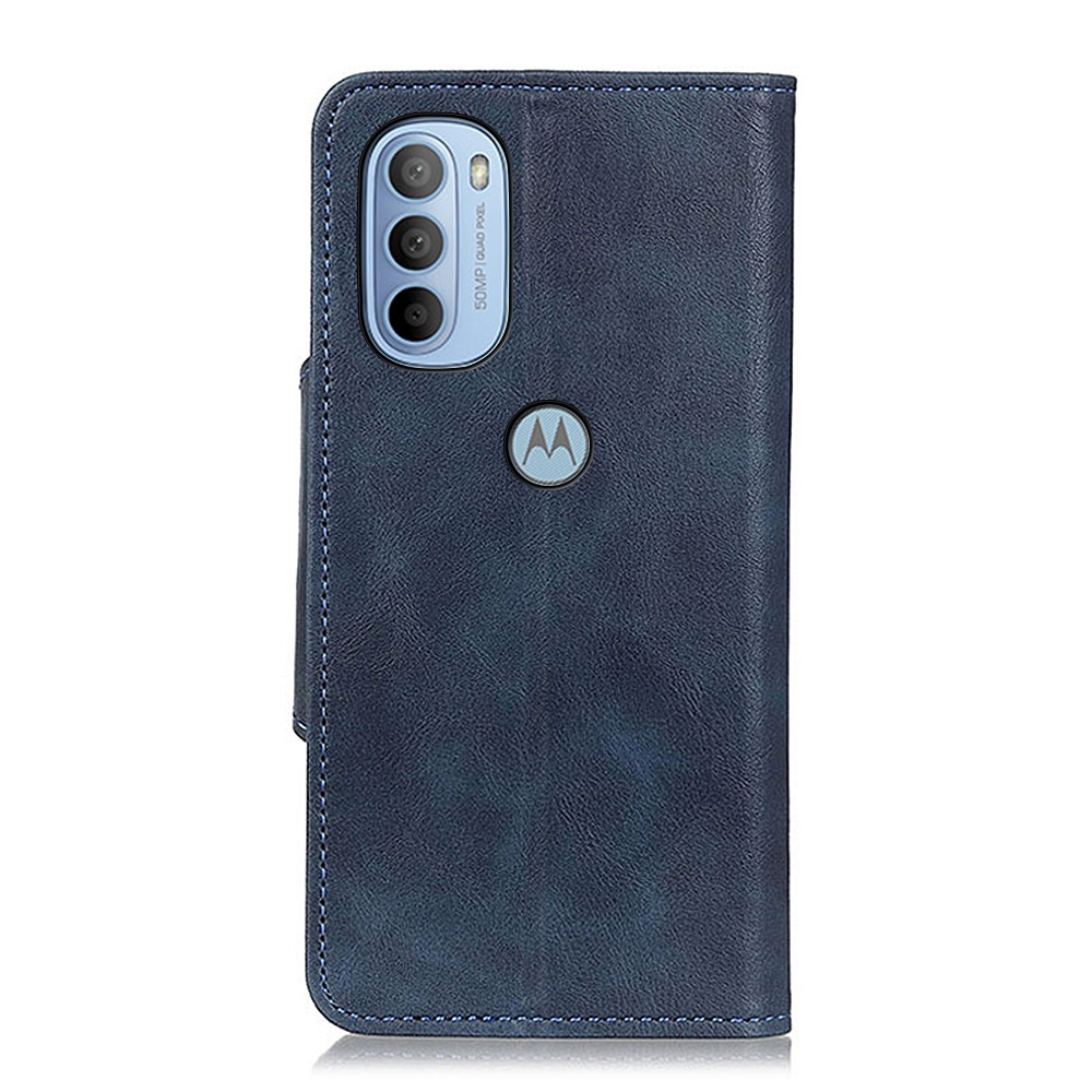  Motorola Moto G31 / G41 Fodral Mässing Magnet Blå
