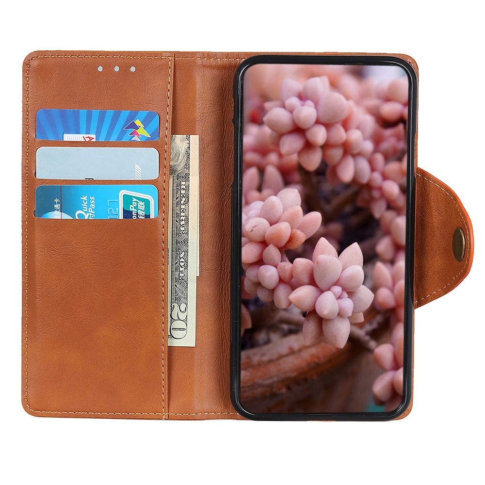  Motorola Moto G31 / G41 Fodral Mässing Magnet Brun