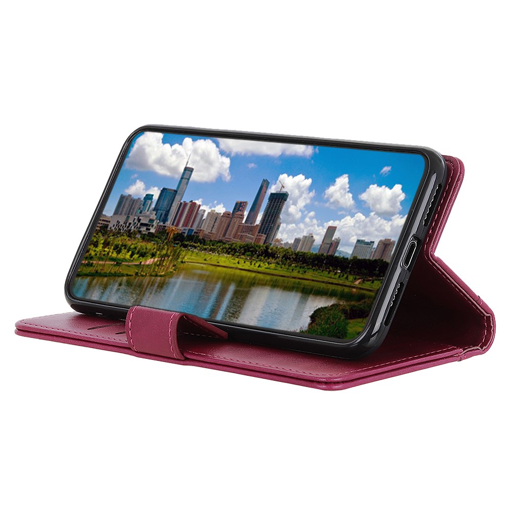  Motorola Moto G31 / G41 Fodral Läder Vinröd