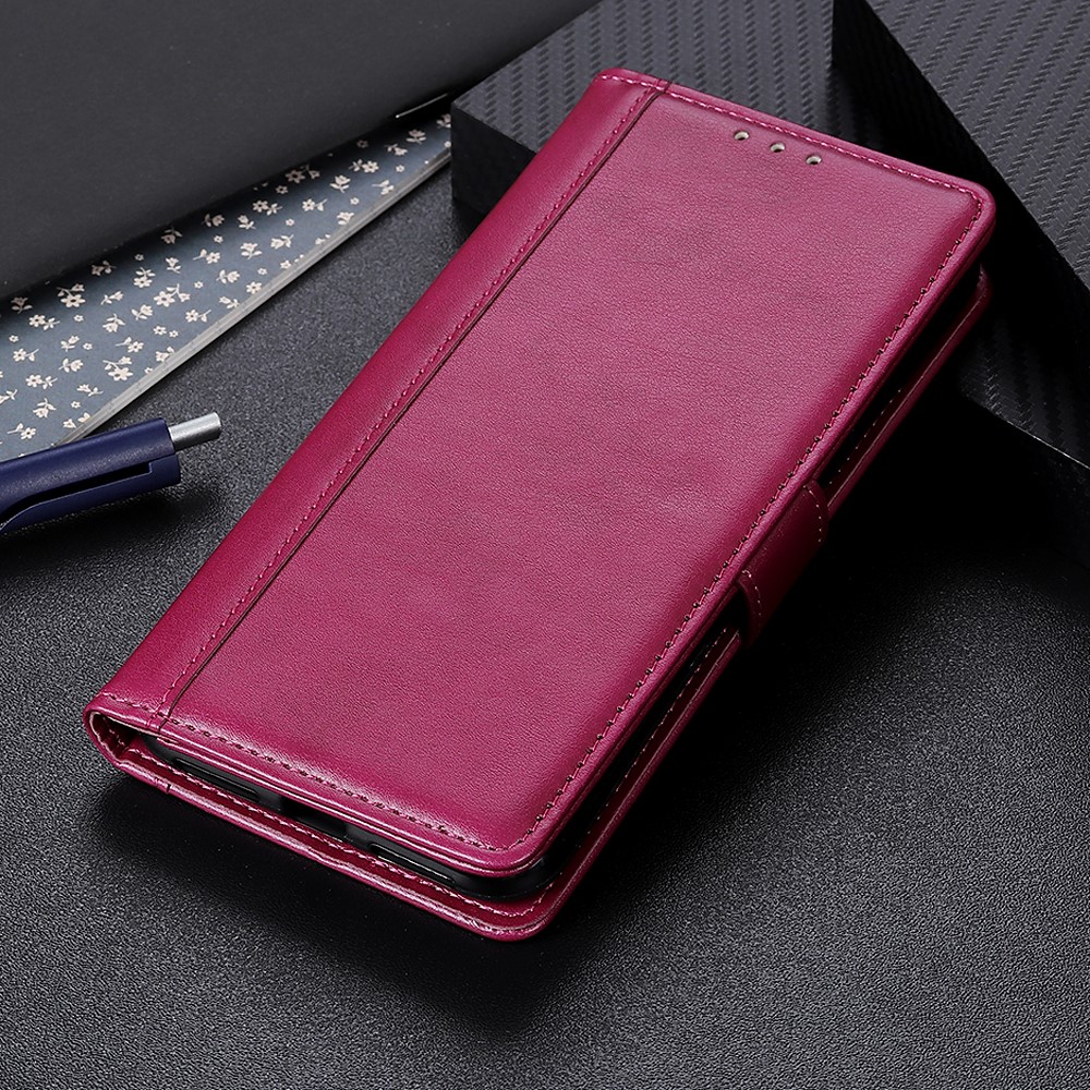  Motorola Moto G31 / G41 Fodral Läder Vinröd