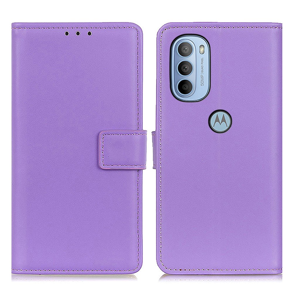  Motorola Moto G31 / G41 Fodral Solid Läder Lila